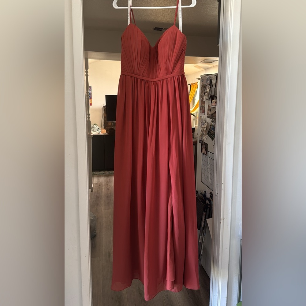 Azazie Zuma Dress in Terracotta size A10